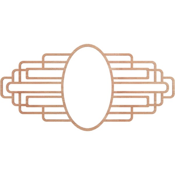 Ekena Millwork Elizabeth Wood Fretwork Prcd Ceiling Medallion, Cherry, 24"W x 12"H x 6 5/8"IW x 11 3/8"IH x 3/8"T CMWP24X12X0375EBCH - main